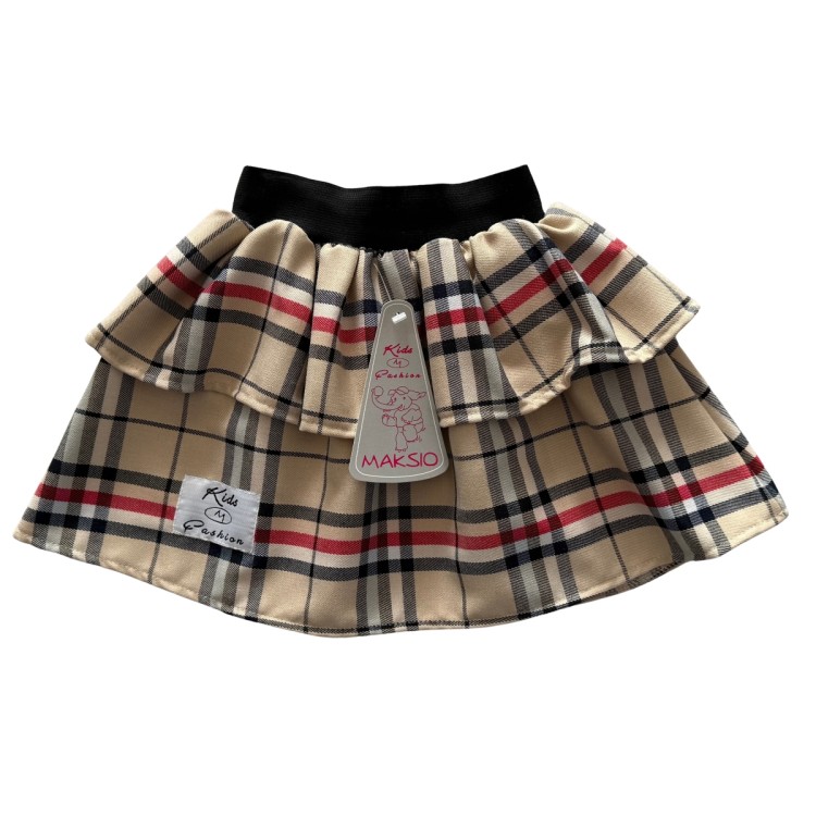 maksio_spódniczka_dziewczęca_beżowa_kratka_falbanka.jpg